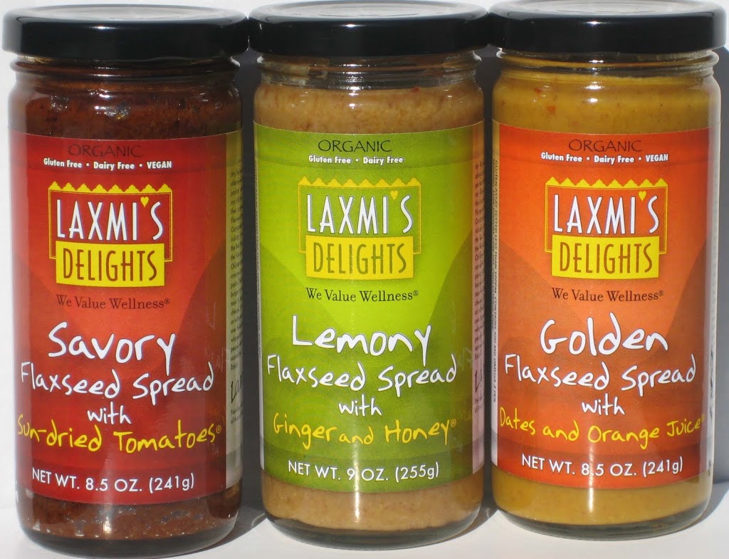 3 Jars of Laxmi's Delights Flaxseed Spreads